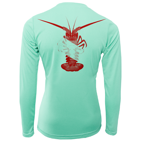 Florida Keys Scuba Lobster Women's Long Sleeve UPF 50+ Dry-Fit Shirt