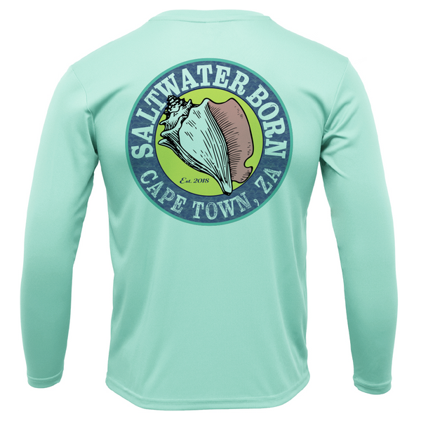 Cape Town, South Africa Flag Men's Long Sleeve UPF 50+ Dry-Fit Shirt