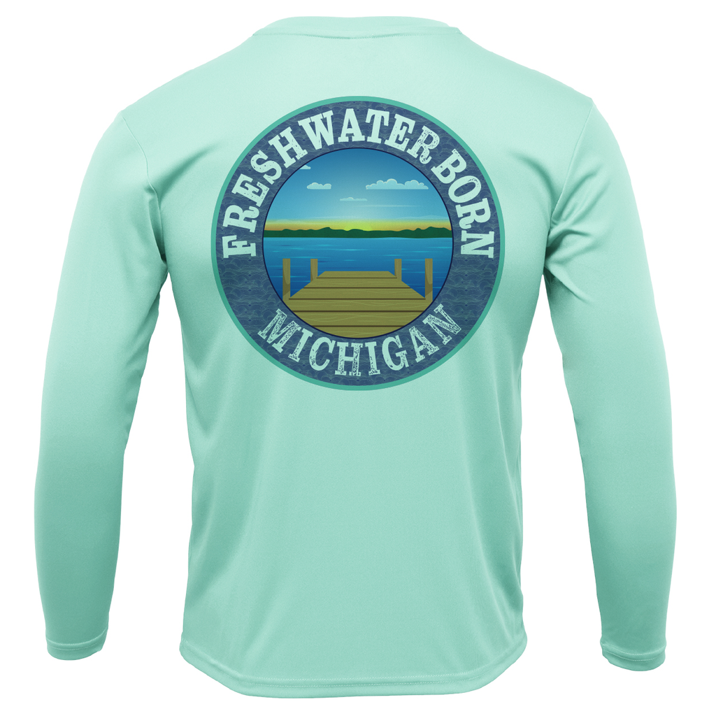 Michigan USA Freshwater Born Men's Long Sleeve UPF 50+ Dry-Fit Shirt –  Saltwater Born