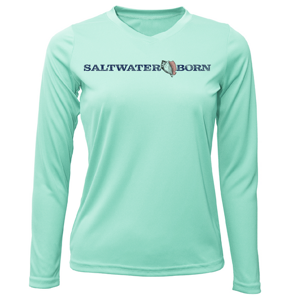 Saltwater Born Tropical State of Mind Women's Long Sleeve UPF 50+ Dry-Fit Shirt