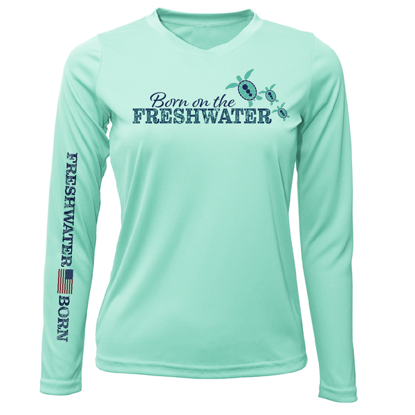 Michigan "Born on the Freshwater" Women's Long Sleeve UPF 50+ Dry-Fit Shirt