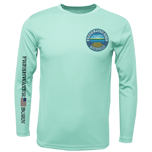 Michigan Freshwater Born "Surrender The Booty" Boy's Long Sleeve UPF 50+ Dry-Fit Shirt