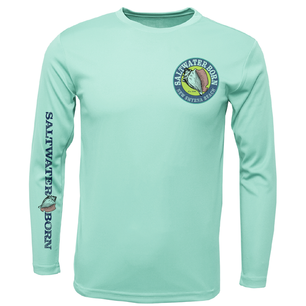 New Smyrna Beach, FL Logo Men's Long Sleeve UPF 50+ Dry-Fit Shirt