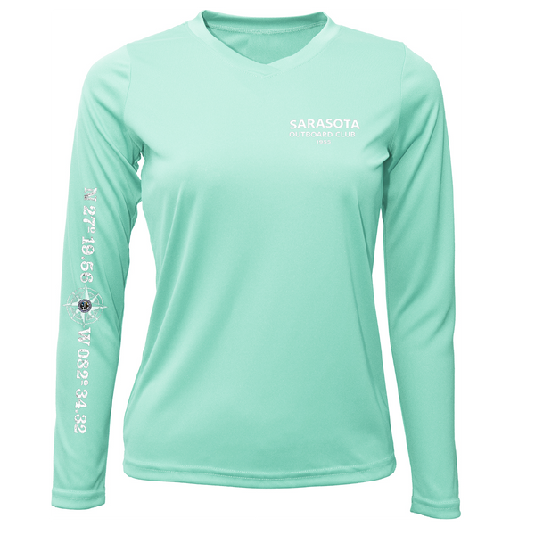 Sarasota Outboard Club 1955 Women's Long Sleeve UPF 50+ Dry-Fit Shirt
