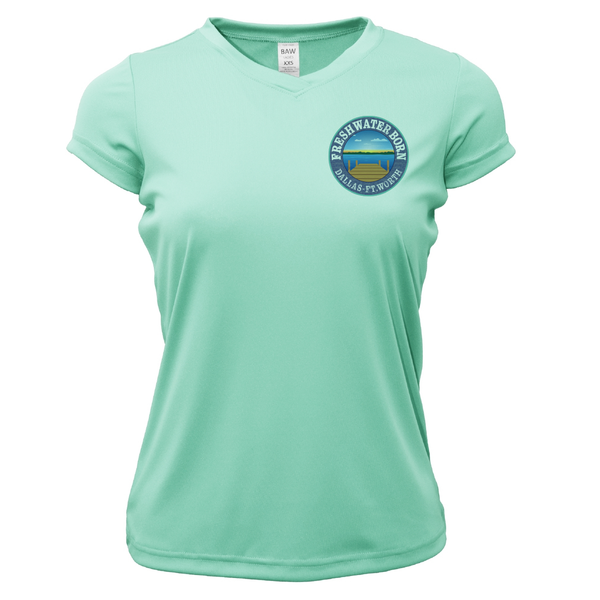 DFW, TX Freshwater Born "All For Rum and Rum For All" Women's Short Sleeve UPF 50+ Dry-Fit Shirt