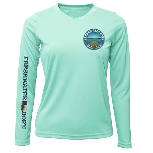 Michigan Freshwater Born Kraken Women's Long Sleeve UPF 50+ Dry-Fit Shirt