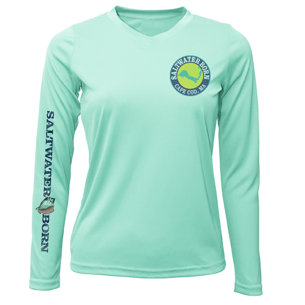 Cape Cod, MA Jaws Women's Long Sleeve UPF 50+ Dry-Fit Shirt