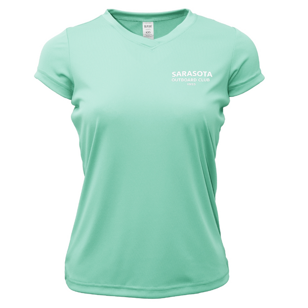 Sarasota Outboard Club 1955 Women's Short Sleeve UPF 50+ Dry-Fit Shirt