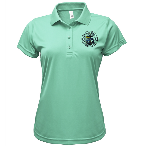 Sarasota Outboard Club Classic Women's UPF 50+ Dry-Fit Polo