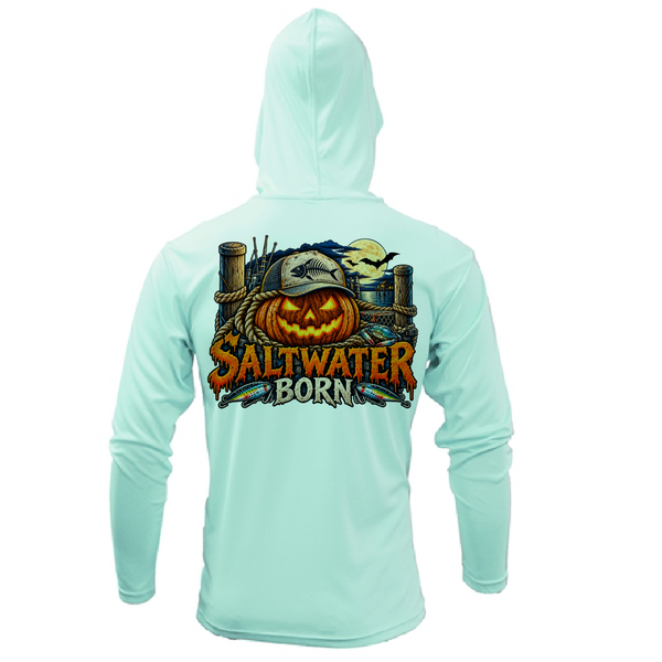 Spooky Seas Boy's Long Sleeve UPF 50+ Dry-Fit Hoodie