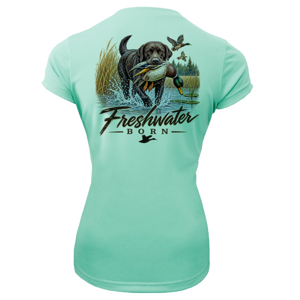 Freshwater Born Marsh Born Women's Short Sleeve UPF 50+ Dry-Fit Shirt