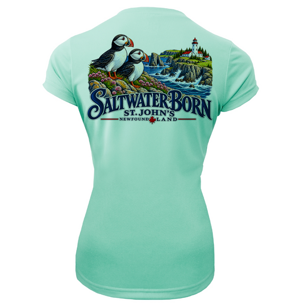 St. John's, Newfoundland Puffins Women's Short Sleeve UPF 50+ Dry-Fit Shirt