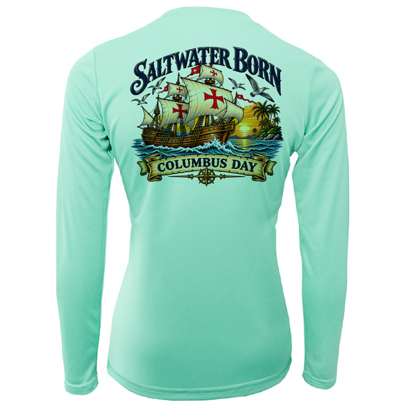 Columbus Day Ship Women's Long Sleeve UPF 50+ Dry-Fit Shirt