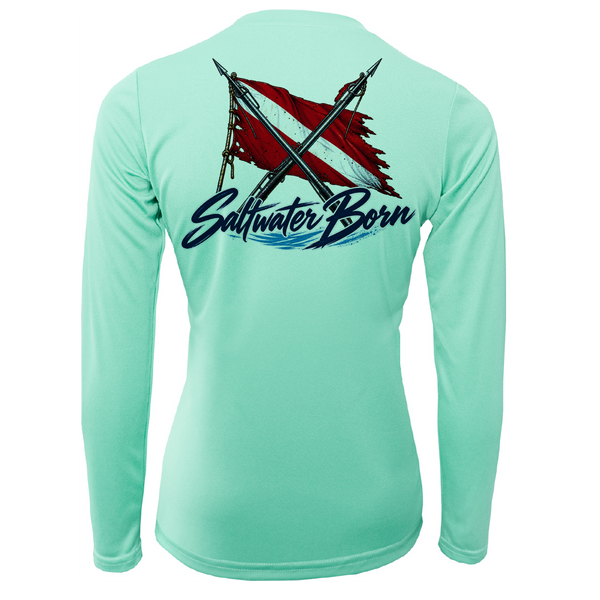 Saltwater Born Spear Life Women's Long Sleeve UPF 50+ Dry-Fit Shirt