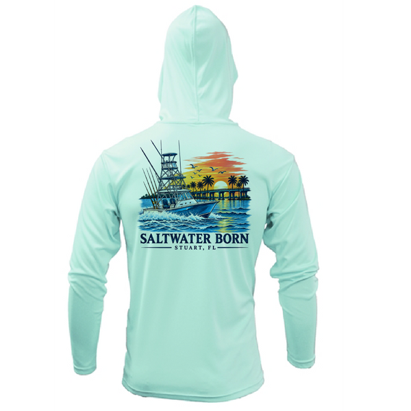 Stuart, FL Sportfishing Boy's Long Sleeve UPF 50+ Dry-Fit Hoodie