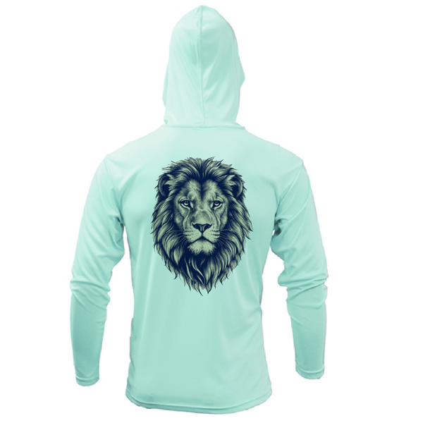 Safari Born, South Africa Lion Men's Long Sleeve UPF 50+ Dry-Fit Hoodie