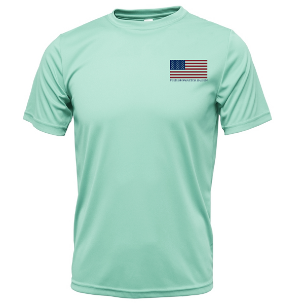 Freshwater Born Duck Hunter USA Men's Short Sleeve UPF 50+ Dry-Fit Shirt