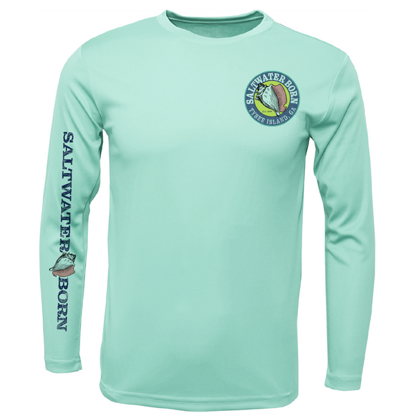 Tybee Island, GA Shrimp Boat Sunset Men's Long Sleeve UPF 50+ Dry-Fit Shirt