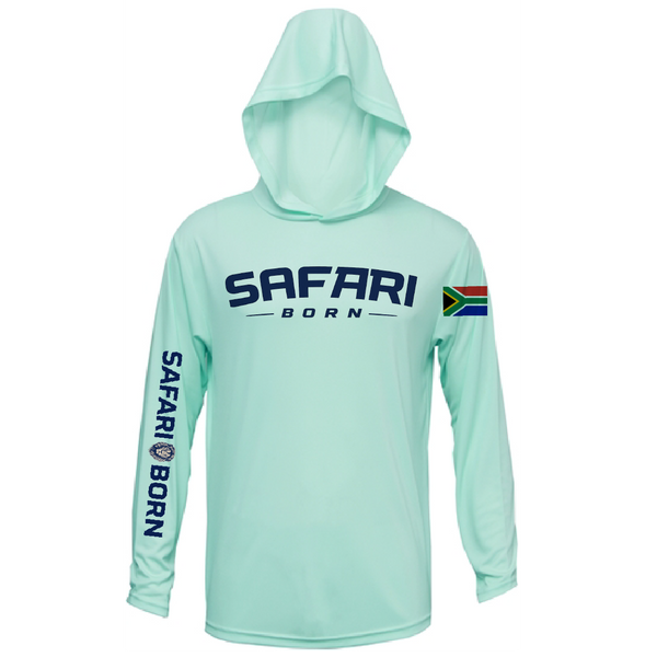 Safari Born, South Africa Lion Men's Long Sleeve UPF 50+ Dry-Fit Hoodie