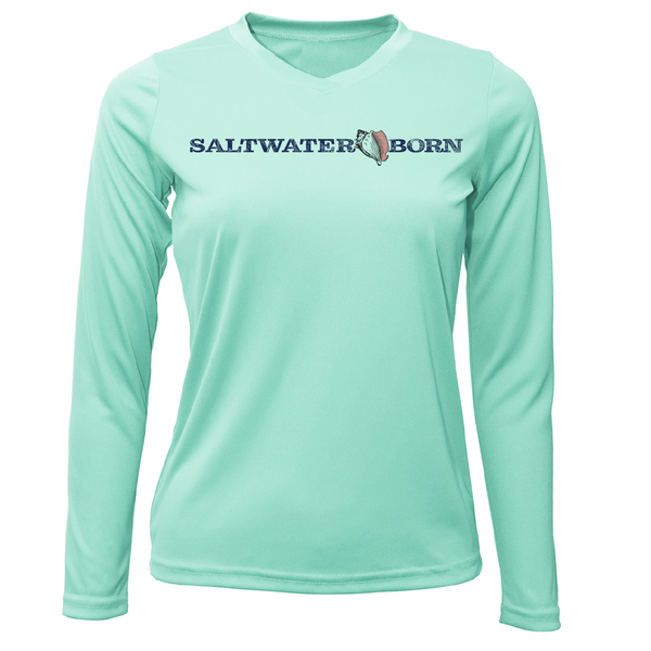 Saltwater Born Island Bloom Women's Long Sleeve UPF 50+ Dry-Fit Shirt