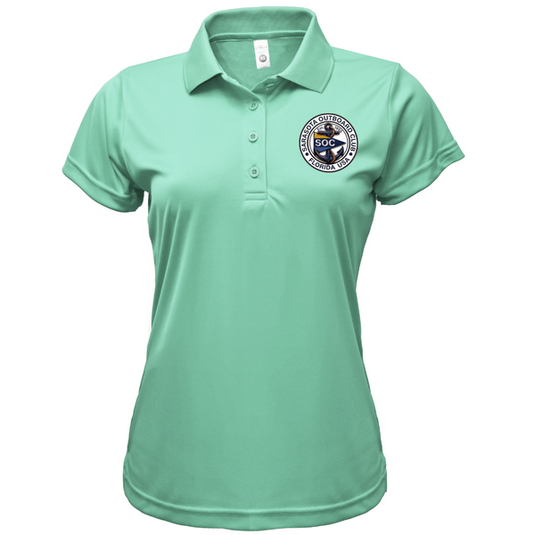 Sarasota Outboard Club Classic Women's UPF 50+ Dry-Fit Polo
