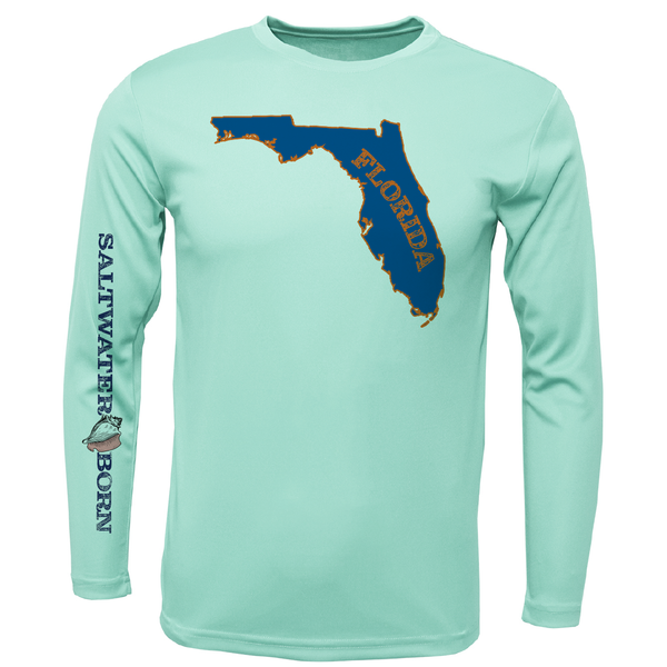 Orange and Blue Gainesville, FL Men's Long Sleeve UPF 50+ Dry-Fit Shirt