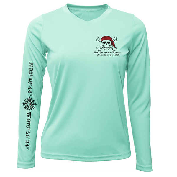 Charleston, SC "All For Rum and Rum For All" Women's Long Sleeve UPF 50+ Dry-Fit Shirt