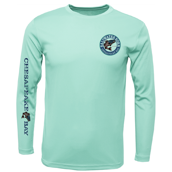 Chesapeake Bay USA Rockfish Men's Long Sleeve UPF 50+ Dry-Fit Shirt