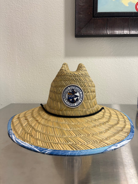 Sarasota Outboard Club Shark Brim Straw Hat