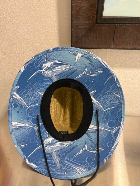 Sarasota Outboard Club Shark Brim Straw Hat