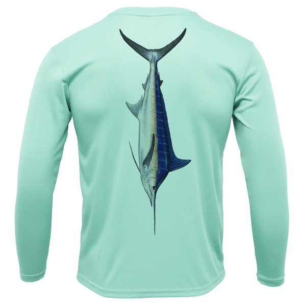 Camisa Catalina Island Blue Marlin de manga larga UPF 50+ Dry-Fit 