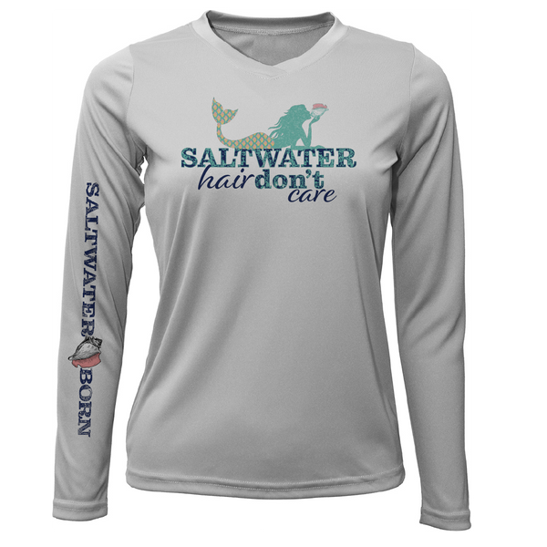 Tarpon Springs, FL "Saltwater Hair Don't Care" Long Sleeve UPF 50+ Dry-Fit Shirt