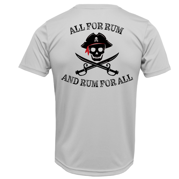 Key West, FL "All For Rum and Rum For All" Men's Short Sleeve UPF 50+ Dry-Fit Shirt