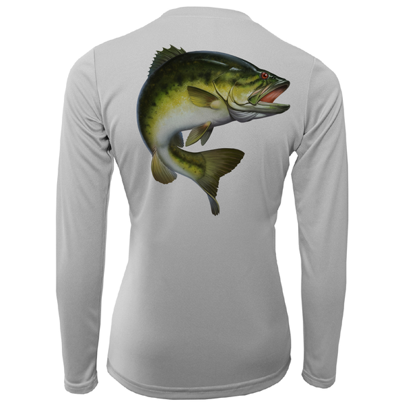 Michigan Freshwater Born Largemouth Bass Women's Long Sleeve UPF 50+ Dry-Fit Shirt