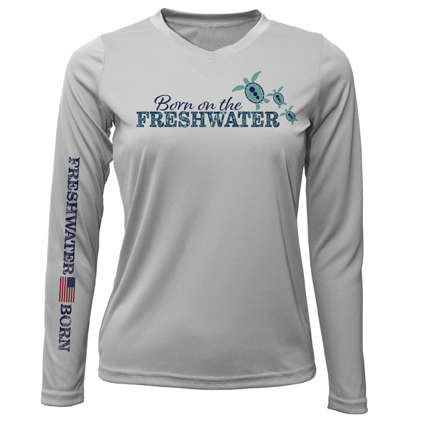 Michigan "Born on the Freshwater" Women's Long Sleeve UPF 50+ Dry-Fit Shirt