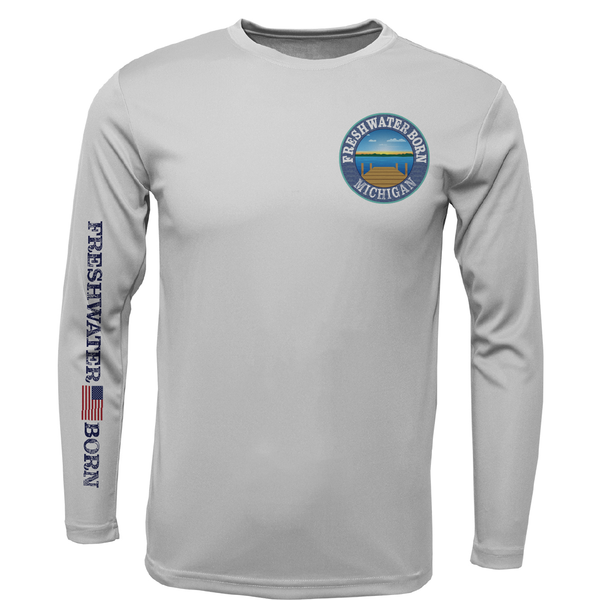 Michigan Freshwater Born Pike Men's Long Sleeve UPF 50+ Dry-Fit Shirt