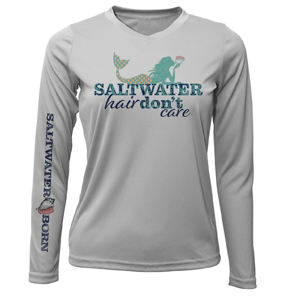 St. Pete Beach, FL "Saltwater Hair Don't Care" Long Sleeve UPF 50+ Dry-Fit Shirt