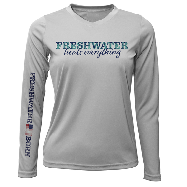 Florida "Freshwater Heals Everything" Women's Long Sleeve UPF 50+ Dry-Fit Shirt