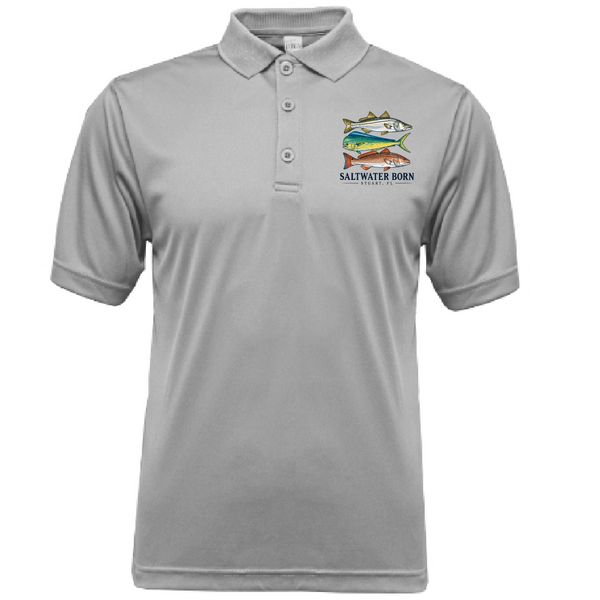Stuart, FL Fishing Trio Men's Short Sleeve UPF 50+ Dry-Fit Polo