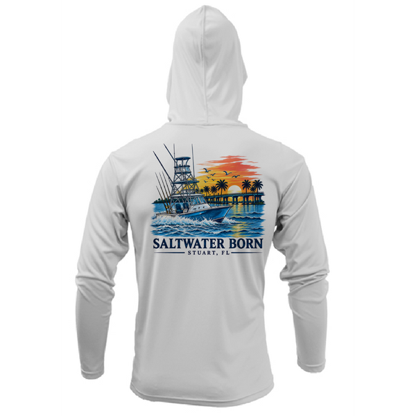 Stuart, FL Sportfishing Boy's Long Sleeve UPF 50+ Dry-Fit Hoodie