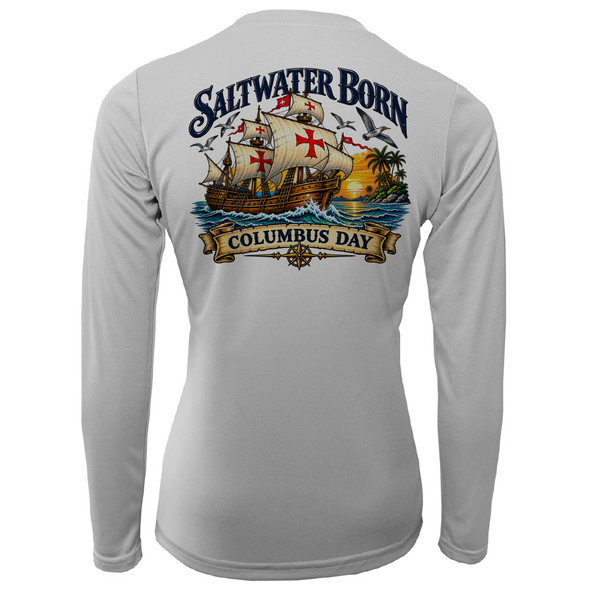 Columbus Day Ship Women's Long Sleeve UPF 50+ Dry-Fit Shirt