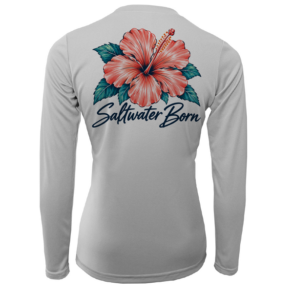 Saltwater Born Island Bloom Women's Long Sleeve UPF 50+ Dry-Fit Shirt