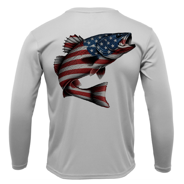 Chesapeake Bay USA Rockfish Men's Long Sleeve UPF 50+ Dry-Fit Shirt
