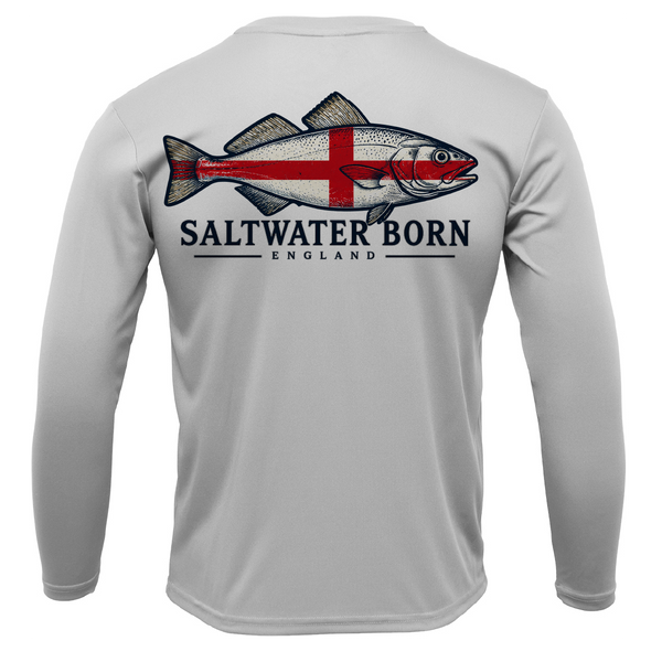 Saltwater Born England Cod Men's Long Sleeve UPF 50+ Dry-Fit Shirt