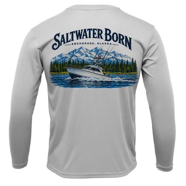 Anchorage, AK Angler Men's Long Sleeve UPF 50+ Dry-Fit Shirt