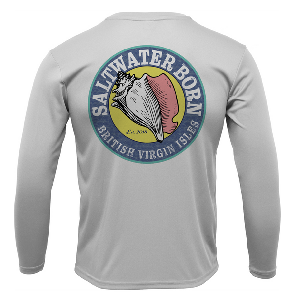 British Virgin Islands Flag Men's Long Sleeve UPF 50+ Dry-Fit Shirt