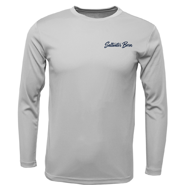 Long Island, NY Saltwater Born Sportfish Men's Long Sleeve UPF 50+ Dry-Fit Shirt