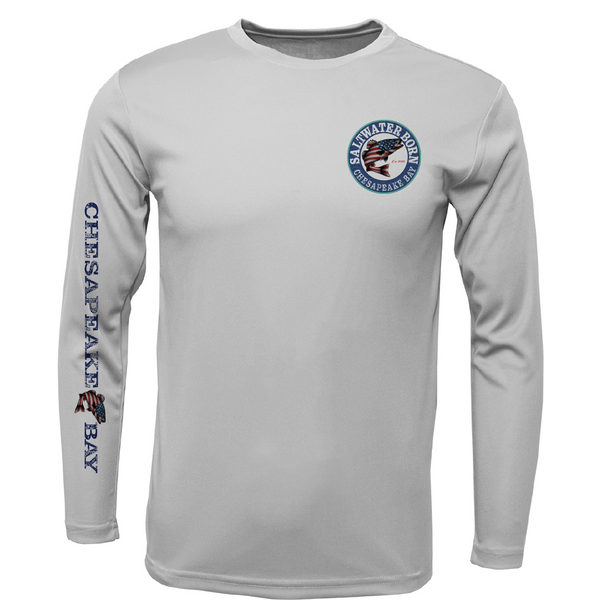 Chesapeake Bay USA Rockfish Men's Long Sleeve UPF 50+ Dry-Fit Shirt