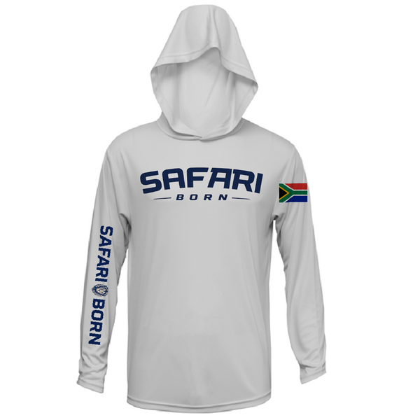 Safari Born, South Africa Lion Men's Long Sleeve UPF 50+ Dry-Fit Hoodie