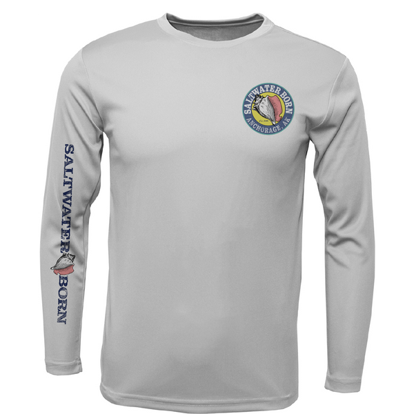 Anchorage, AK Angler Men's Long Sleeve UPF 50+ Dry-Fit Shirt
